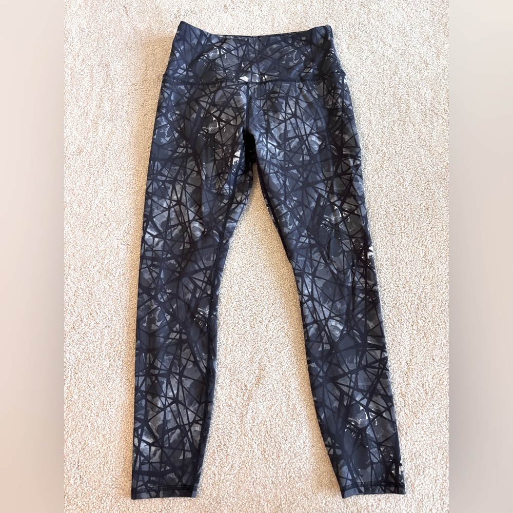 Spyder Gray & Black Abstract Active Leggings